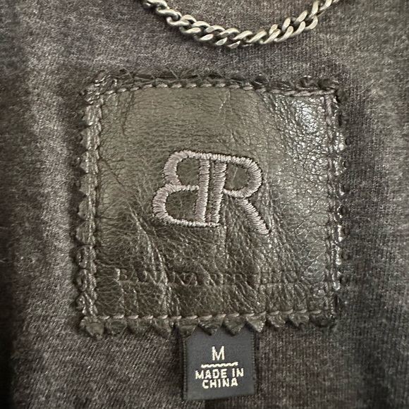 Banana Republic Leather Jacket Black Zip Front & Pockets Gun Flap Moto  Size M - Picture 13 of 15